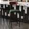 Flash Furniture Green Vinyl Seat Barstool with Walnut Wood Back XU-DG6V6GNV-WAL-GG - alternate 3